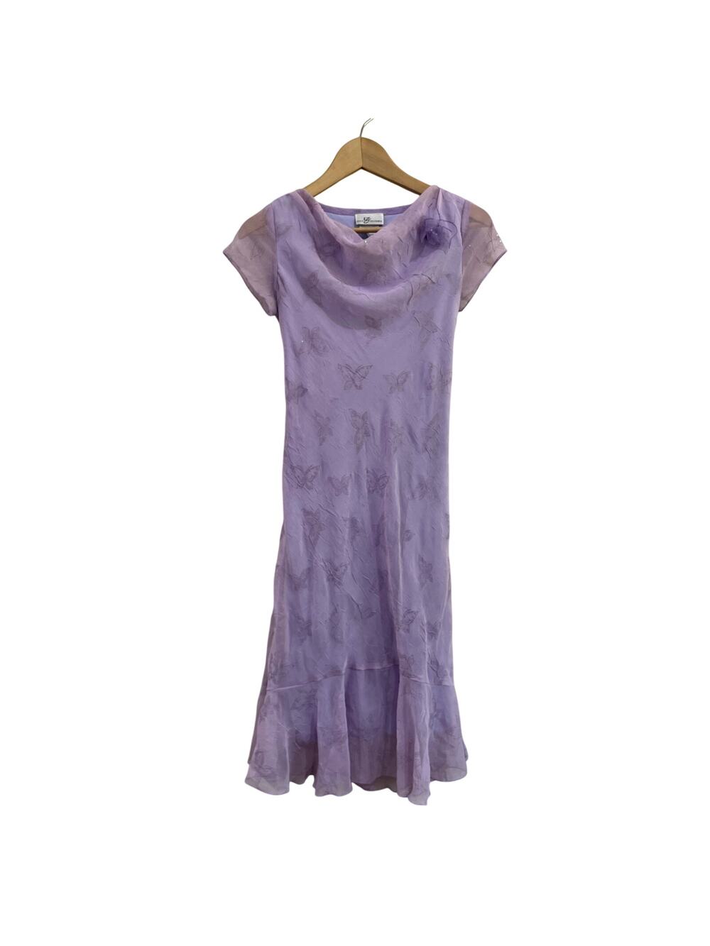 Byer California‎ Butterfly Sparkle Mesh Whimsigoth Fairy Dress Purple Size 14